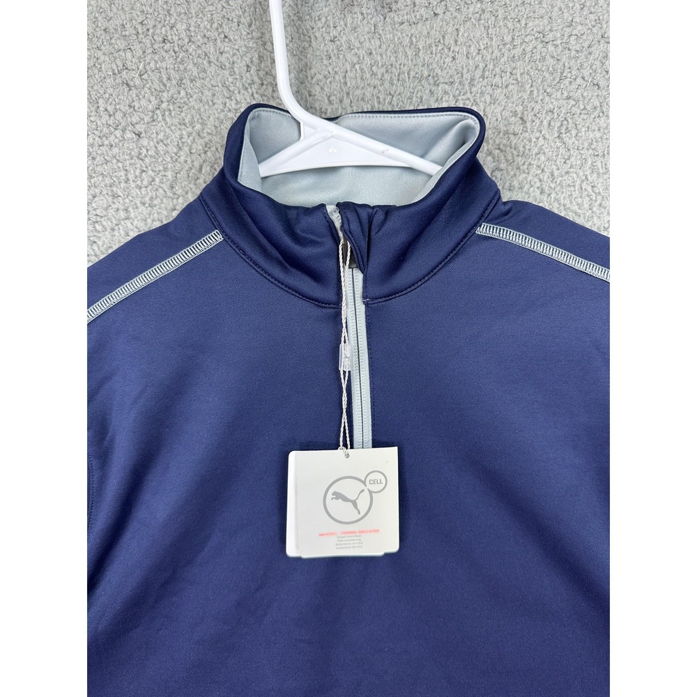 Puma Golf Core Fleece 1/4 Zip Pullover Youth XL Peacoat Blue Warm Cell Jacket